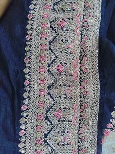 Embroidered Navy Blue lace