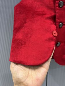 Red Festive Boys Waistcoat