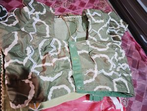 Green Embroidered saree  Set