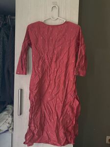 woman pink kurtas