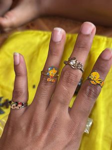 Cute Cartoon Rings Set
