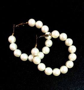 Pearl Hoop Earrings