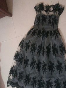 Grey & Black Lace Dress