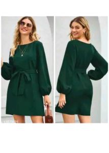 Emerald Green Long Sleeve Dress