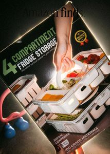 4 Compartment Fridge Storage Container
