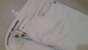 Cream Casual Trousers For Men