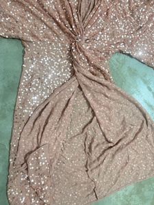 ASOS Sequin Twist MidiDress Pink UK10/ US 6