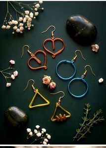 Unique Geometric &amp; Heart Earrings Set