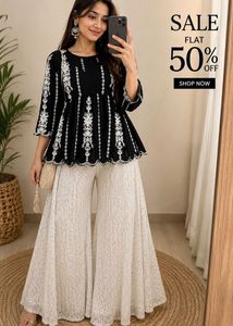 Elegant Black & White coord set