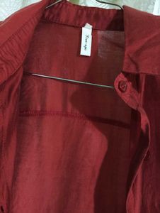 Elegant Maroon Collared Shirt