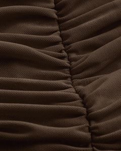 Ruched Mesh Cami Bodycon Dress