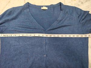 H&amp;M Blue V-Neck Cardigan
