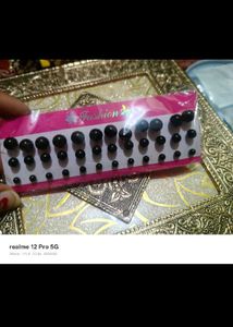 Set of Black Stud Earrings