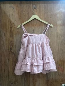 Pink Tiered Spaghetti Strap Top