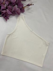 Chic White One-Shoulder Crop Top