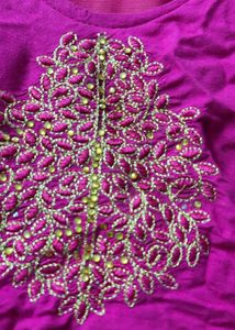 Bright Pink Sleeveless long Kurta Dress