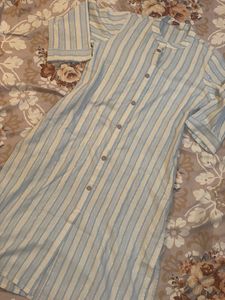 Blue Striped Kurti