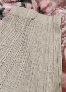 Beige korean Knitted Skirt
