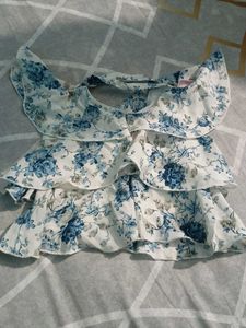 Floral Ruffle Tiered Top