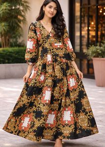 Elegant Printed Maxi Dress