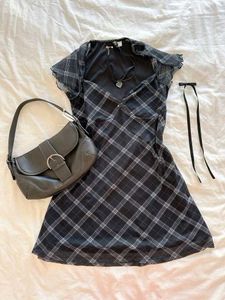 Goth Plaid Mini Dress