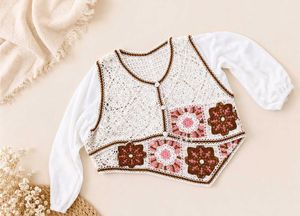 Women Crochet patchwork top with full sleeves 😍🥰