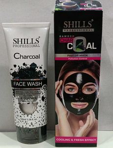 (1+1)SHILLS Charcoal Face Wash & Peel-off Mask Set