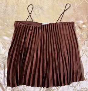 🤎 Mango Pleated Satin Top