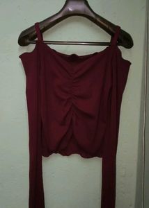 Chic Ruched Off-Shoulder Top