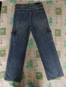 Classic Blue Denim Cargo Pants