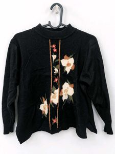 Vintage Floral Knit Sweater