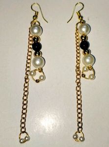 Eyer ring stylish fancy bridal Chain metal,pearls