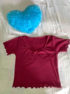 Maroon Casual Top
