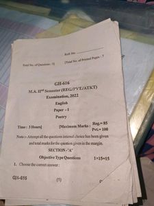 M.A. English 1st-  4th Sem Textbooks