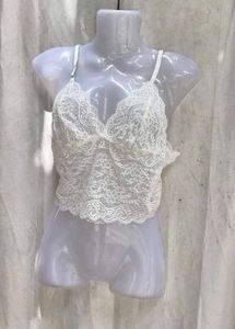 I. White Lace Camisole Top