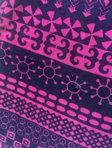 Purple and Pink Patterned Stretchable Kurta