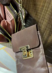Chic Brown Crossbody Bag Set