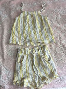 Striped Top & Shorts Set