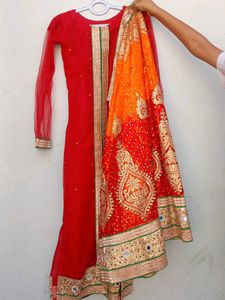 Elegant Red Ethnic Gown