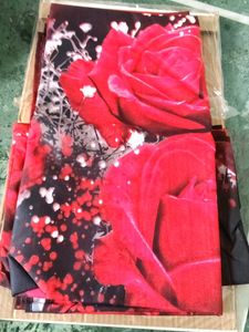 Elvin 3 Piece Red Rose Bed Sheet Set