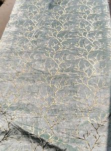 premium velvet leaf design door curtain