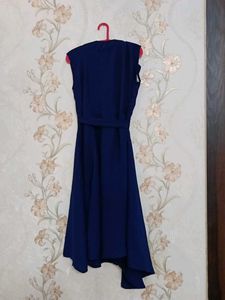 Chic Sleeveless Navy Blue Dress