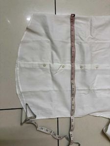Classic White Mandarin Collar Shirt