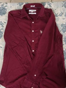 US Polo Assn. Wine/Maroon Long Sleeve Shirt