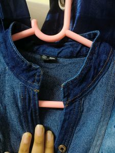Denim Star Print Dress