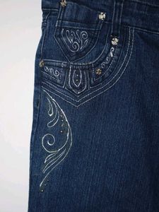 Women's Blue Denim Capri Jeans