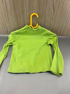 Lime Green Zip-Up Crop Top