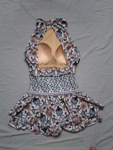 Boho Floral Halter Dress