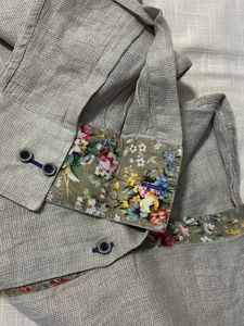 KORA Men Full Sleeves Designer Linen Shirt