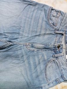 Light Wash Wide Leg Denim Jeans